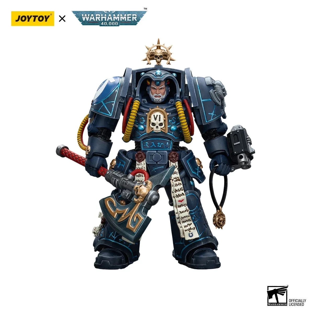 

JOYTOY Warhammer 40k 1/18 Action Figures Anime 14.3cm Ultramarines Librarian in Terminator Armour Model Toys In Stock