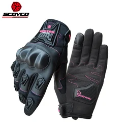 Scoyco rękawice motocyklowe damskie letnie rowerowe Guantes rękawice motocyklowe Da Motocicleta Motocross rękawice do jazdy rękawice rajdowe rowerowe