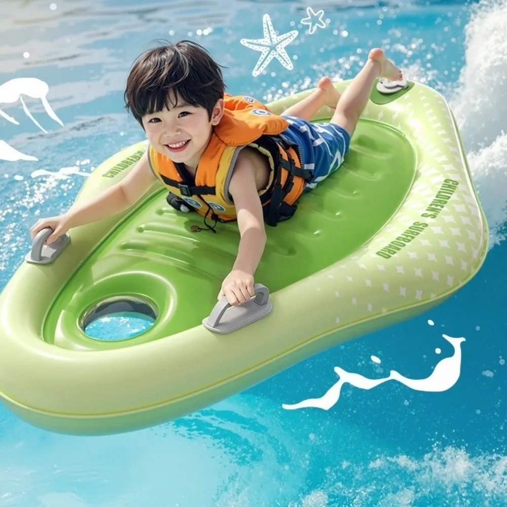 Penguin Inflatable Body Board Lightweight Sturdy Inflatable Surfboard With Handles Thickened PVC Inflatable Surfing Board Beach