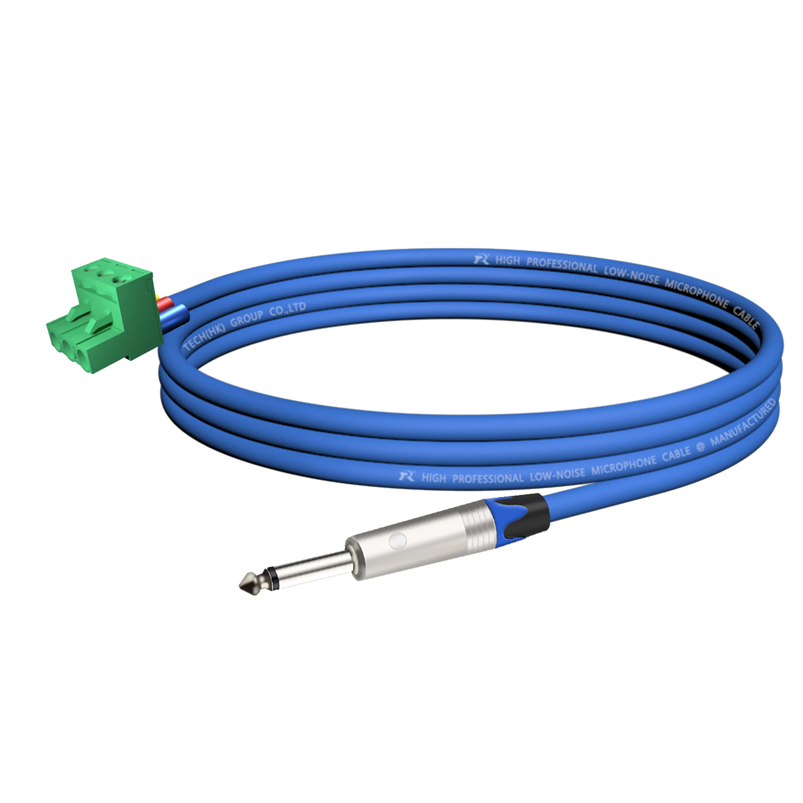 Vergoldete/vernickelte Kontakte, 1/4 Zoll (6,35/6,5 mm) Mono-TS-Audio-Klinkenstecker auf 3-polige Schraubklemme, Mikrofon-Balun, lötfreier Konverter – Detail 4
