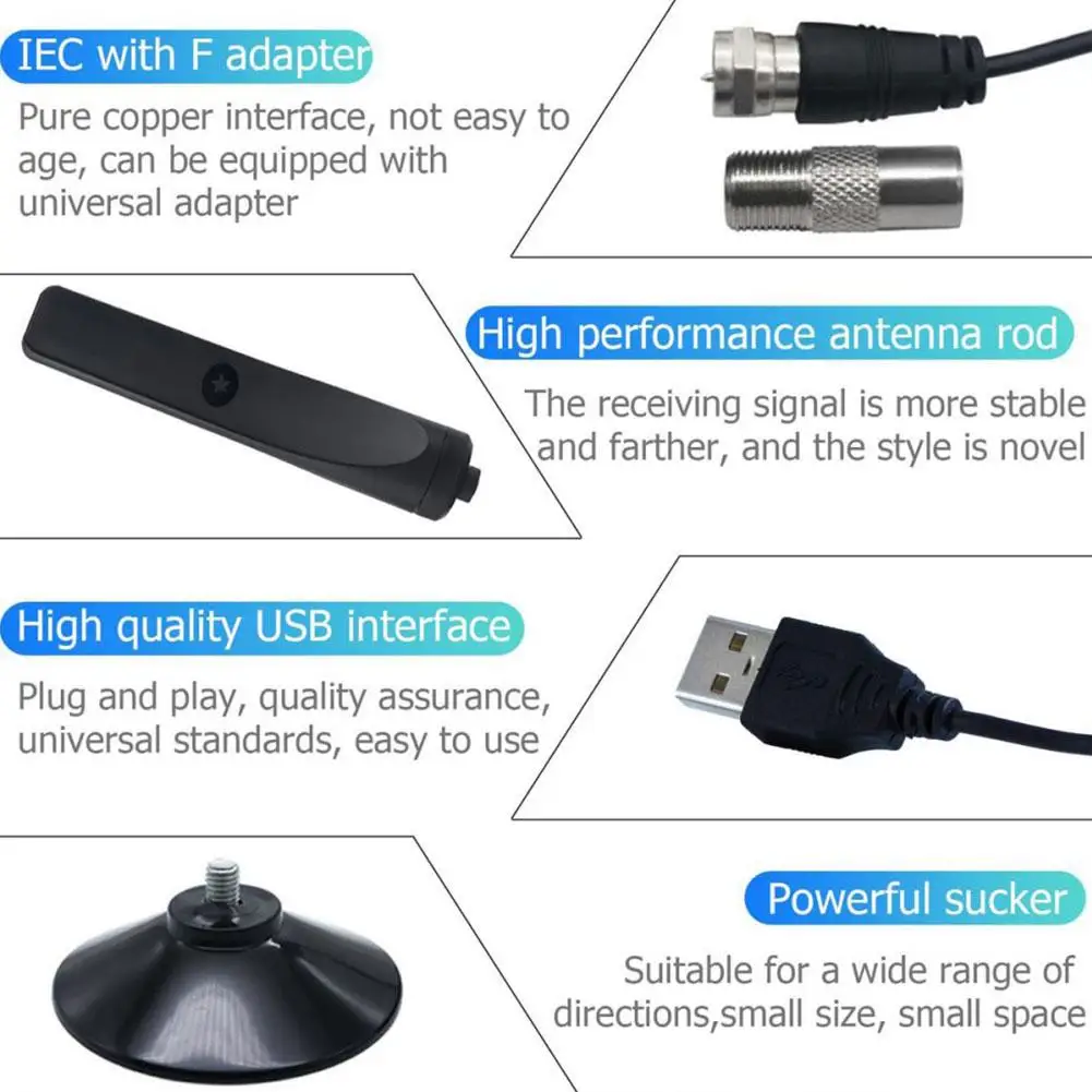 4K/1080P HD هوائي التلفزيون الرقمي مع مكبر صوت أحادي هوائي داخلي خارجي لنطاق واسع Hdtv استقبال التلفزيون المنزلي الجوي