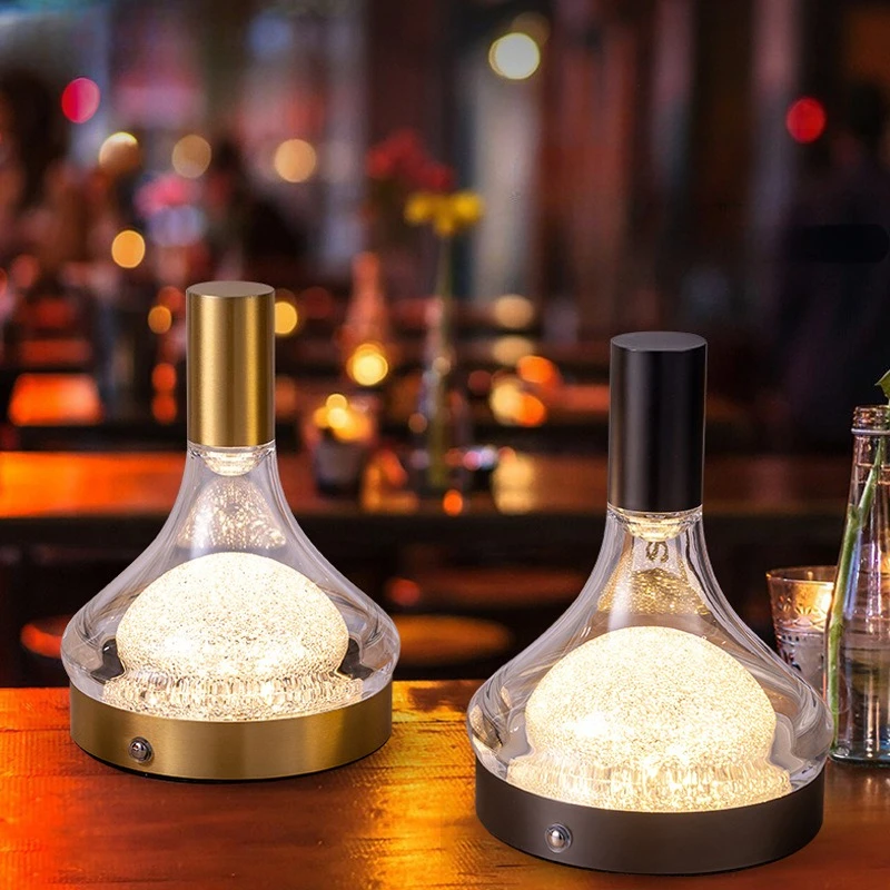 الإبداعية ضوء الليل USB مصباح طاولة قابل لإعادة الشحن غرفة نوم مصباح الحد الأدنى