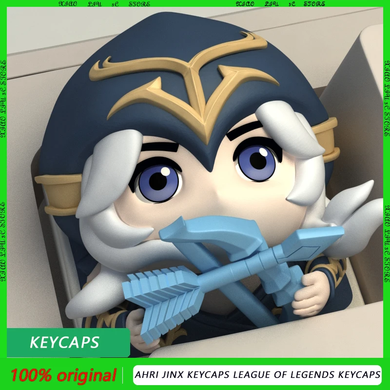 Ahri Jinx Keycaps League of Legends Keycaps Customization DIY Mechanical Keyboard 3D Creative Keycaps Cute Keycaps