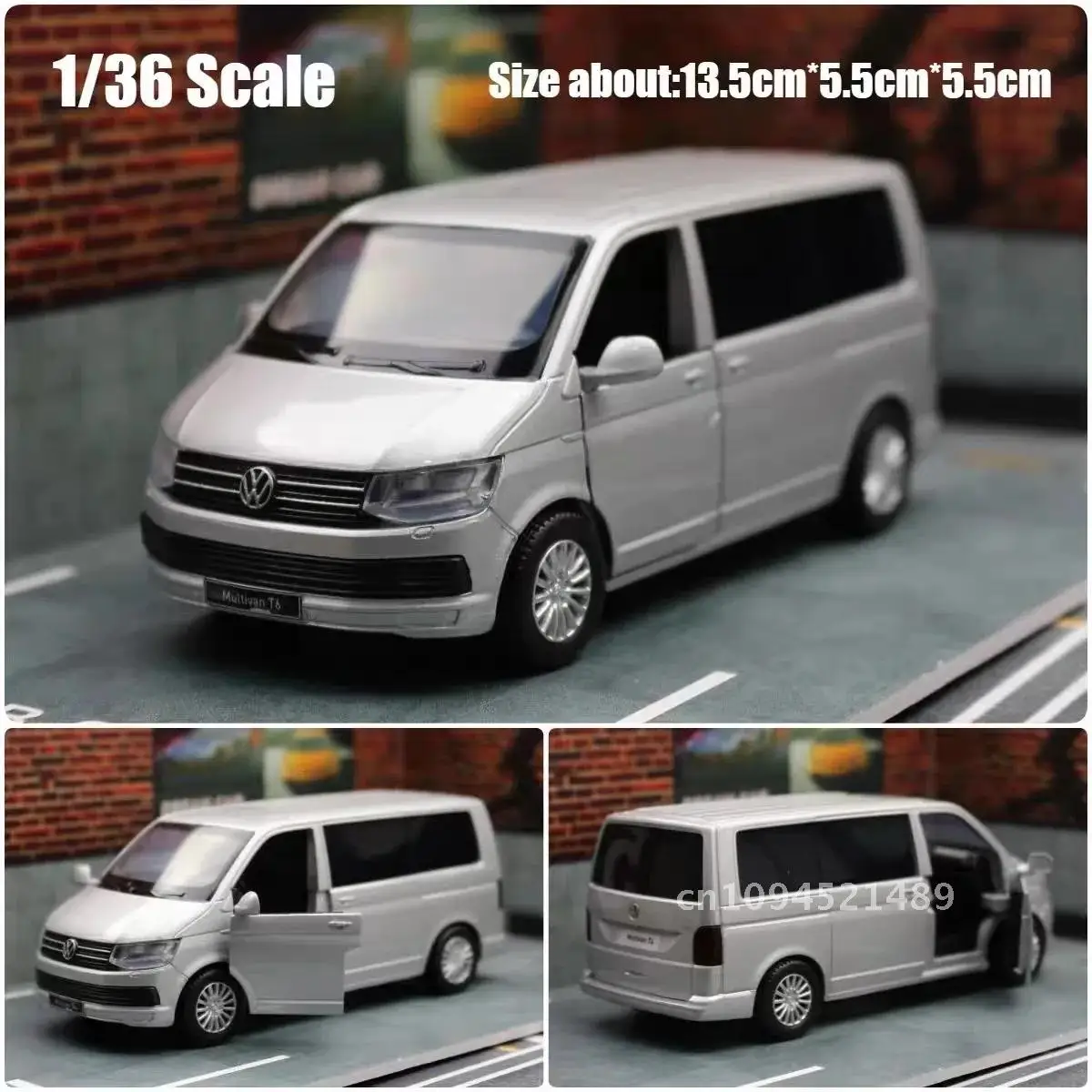 ミニチュアメタルスケールvwt6 mpv,ダイキャスト,1:36スケール,静的収集,子供の誕生日おもちゃ,車両ギフト