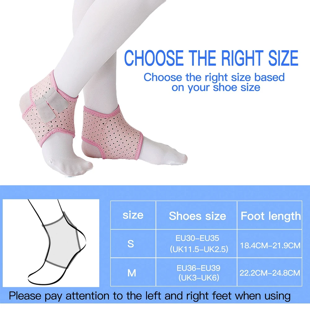 TIKE Kids Ankle Support Breathable Adjustable Ankle Brace, Girls Boys Ankle Tendon Compression Brace Ankle Strap Sport Running