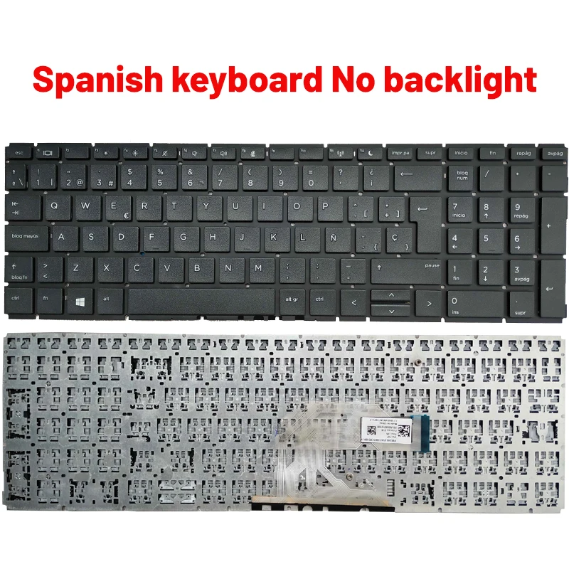 Teclado para portátil HP Probook 450, G6, 455, G6, 455R, G6, 450, G7, 455, G7, 455R, ruso, estadounidense, británico, español y latino, nuevo