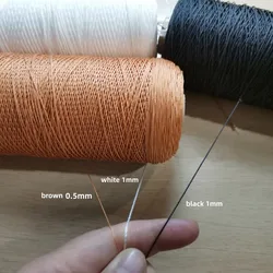 Filo di Cera per Pneumatici da Costruzione Scarpe e Legatura, Filo di Nylon, Filo di Poliestere, Filo di Legatura, Nero, Bianco, Marrone, 0,5mm, 0,8mm, 1mm