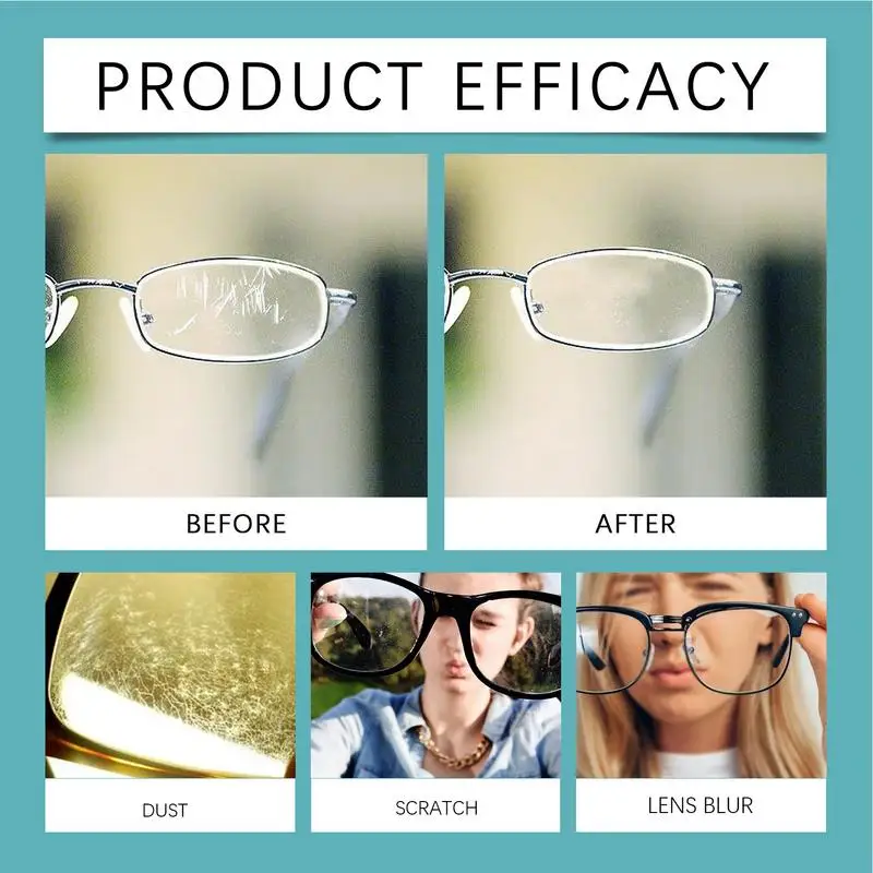 Multifuncional Eyeglass Scratch Removal Spray, Óculos Lens Cleaner, Limpeza Repair Tool, 100ml