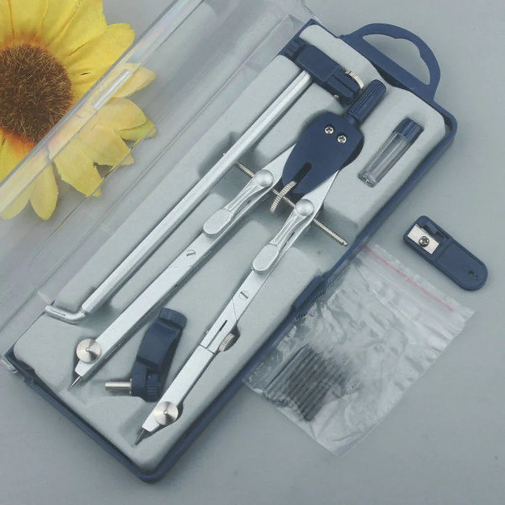 professional-geometry-math-set-metal-compass-precision-drafting-tools-shatterproof-storage-box-student-school-supplies