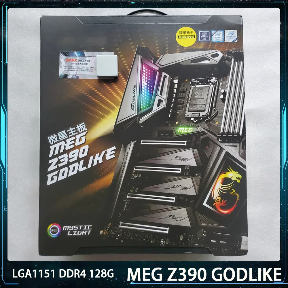 New MEG Z390 GODLIKE For Msi LGA1151 DDR4 128G SATR3*6 M.2*3 U.2 USB3.1 Support I9 E-ATX Desktop Motherboard