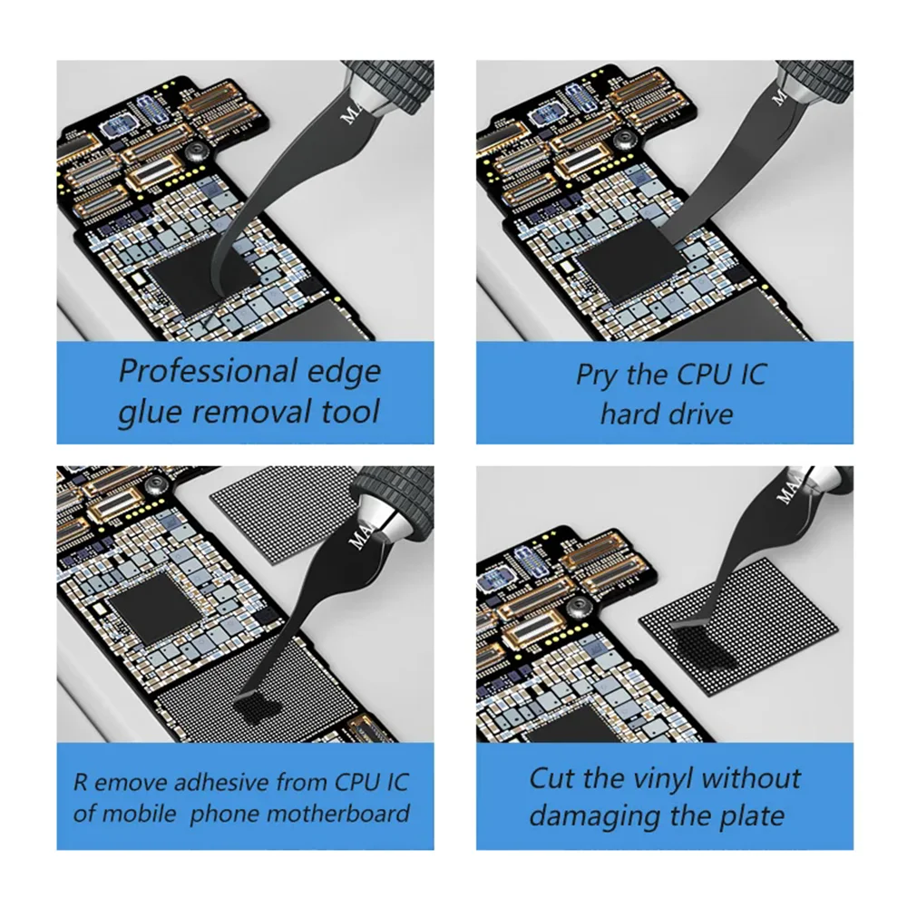 MaAnt Multifunctional Glue Removal Blade Set With High Hardness For Macbook Phone Motherboard Chip CPU IC Scraper Pry Knife Tool