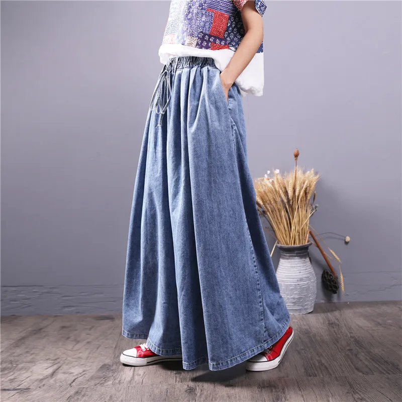 

High Waist Wide Leg Jeans Women's Floor Length Pants Cotton Stretch Denim Thermal Regulation Spring 2023 Light Color