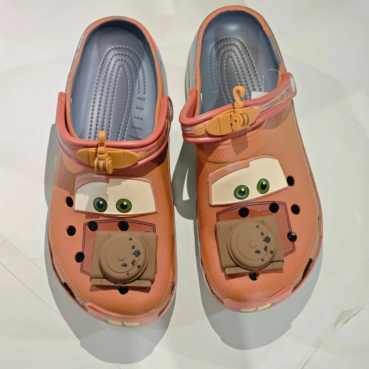 New Summer Cartoon Cars Theme Funny Mater Adult Clogs Non-Slip Breathable Lightweight Beach Shoes Sandals EVA Slippers Gift