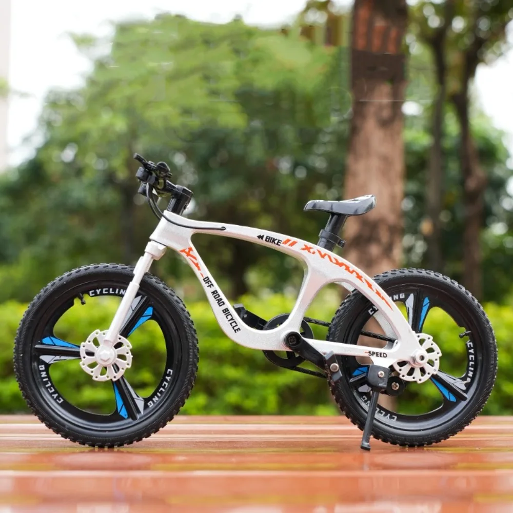 1:8 Scale Mini Bicycle Model Simulation Racing Metal Mountain Bike Diecast Ornament Road BMX Bike Model For Children