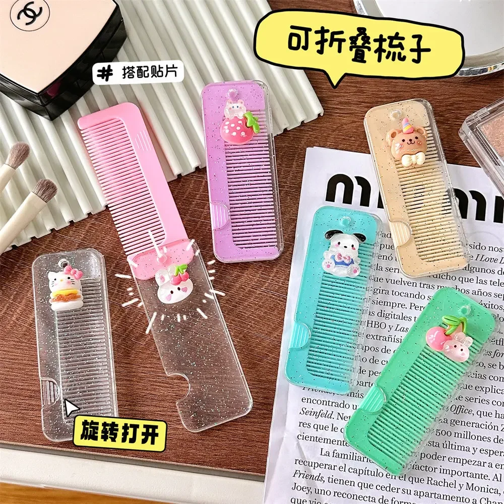 Can love card girl heart small comb convenient children comb home mini portable folding comb