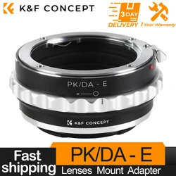 K&F Concept Lens Mount Adapter Ring for Pentax K/M/A/FA/DA Lens to Sony E-mount NEX Camera Body