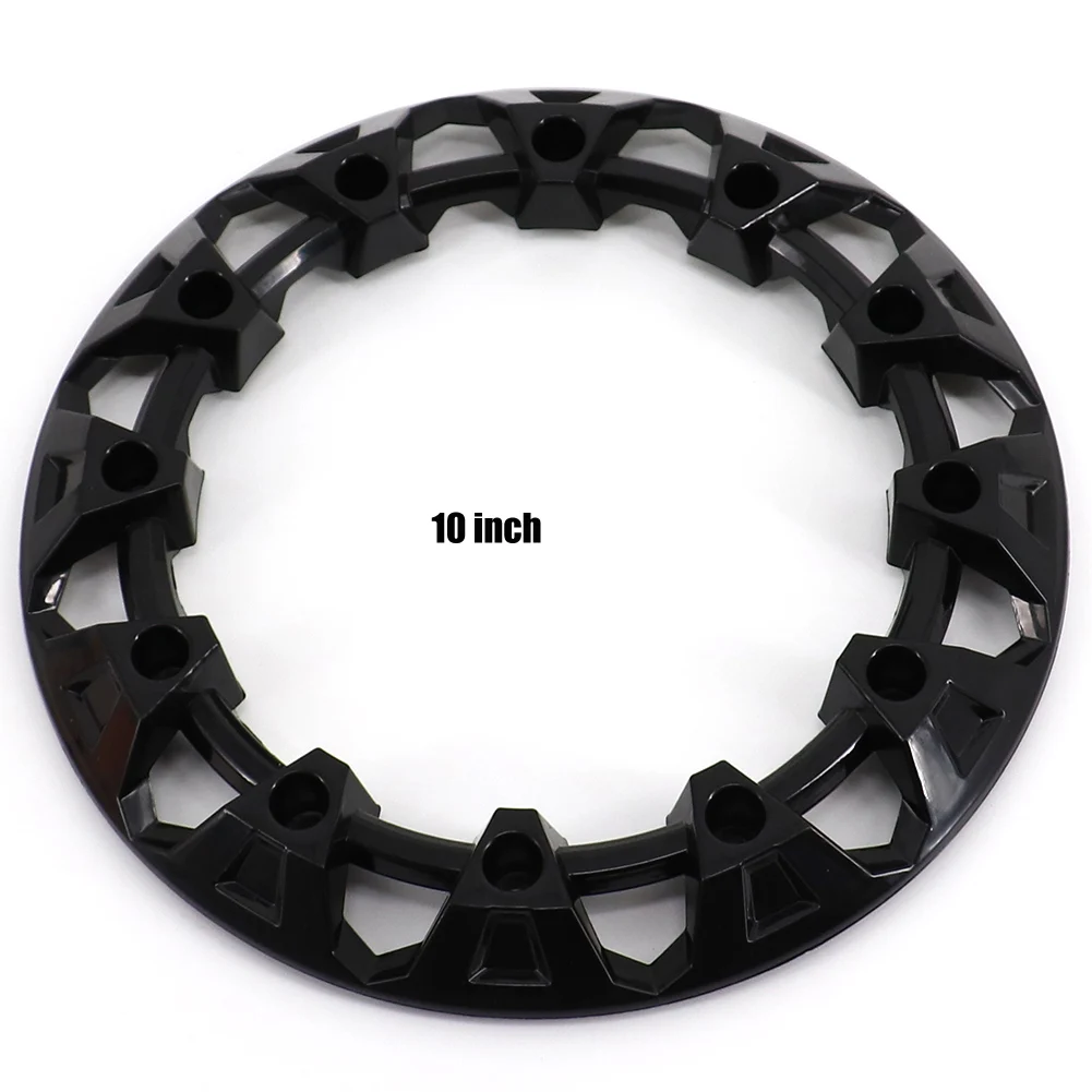 2Pcs 10-inch ATV Wheel Trim Hub Protection Decor Rim Cap Universal Vehicle All Terrain Wheel Plastic Cover Fit For 10 inch Tires