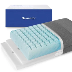 Newentor Ergonomic Memory Foam Pillow, Neck Support with Four Adjustable Heights, For Back&Side Sleepers, Home, Hotel Essentials