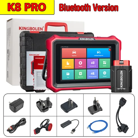 KINGBOLEN K8 PRO Bluetooth OBD2 сканер ECU кодирование двунаправленный 40+ сервис CANFD DOIP FCA все системы автомобильные диагностические инструменты
