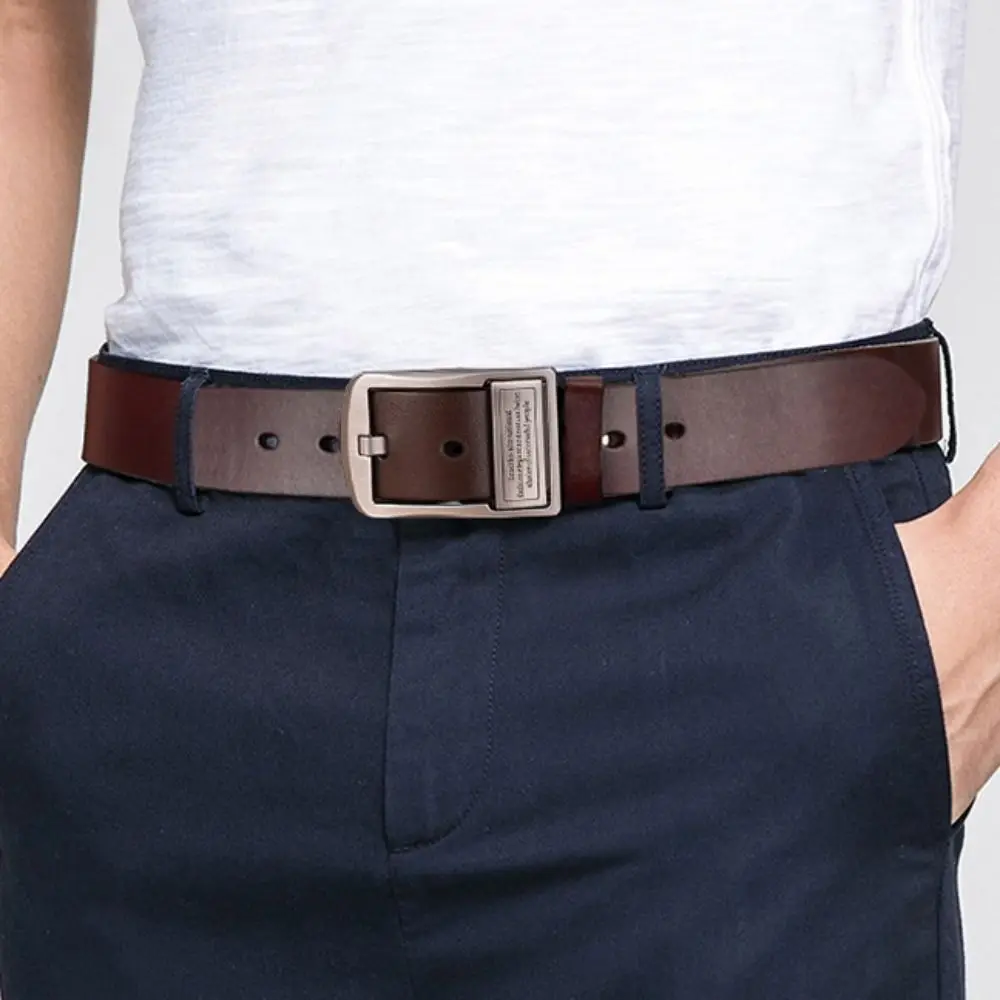 

Роскошный мужской ремень 120 см, регулируемый кожаный ремень в стиле ретро, мужские аксессуары, поясной ремень с металлической пряжкой, джинсовый ремень