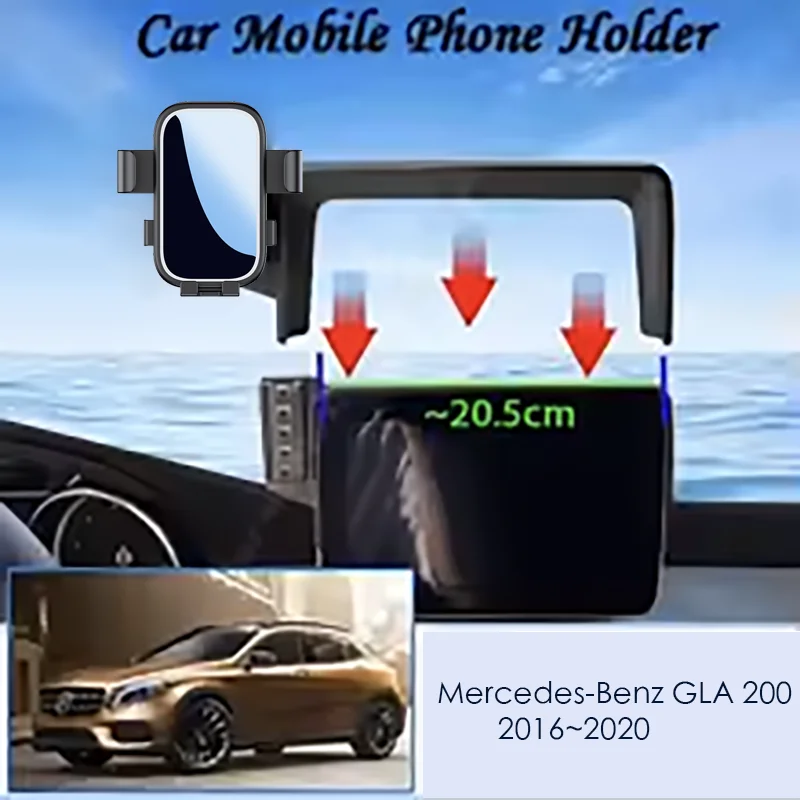 

Car Mount for Mercedes-Benz GLA 200 180 X156 2016~2020 Air Vent Mobile Phone Holder GPS Bracket Gravity Stand Auto Accessories