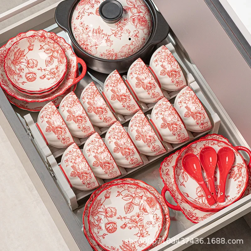 dinnerware set - plates, bowls, chopsticks - wedding & celebration - minimalist style