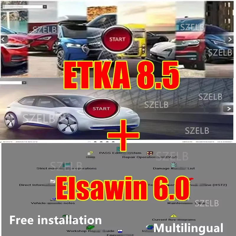 

Newest Etka 8.5+elsawin 6.0 Auto Repair Software Group Vehicles Electronic Parts Catalogue for A-udi for V-W SE/AT+SKO/DA ETKA