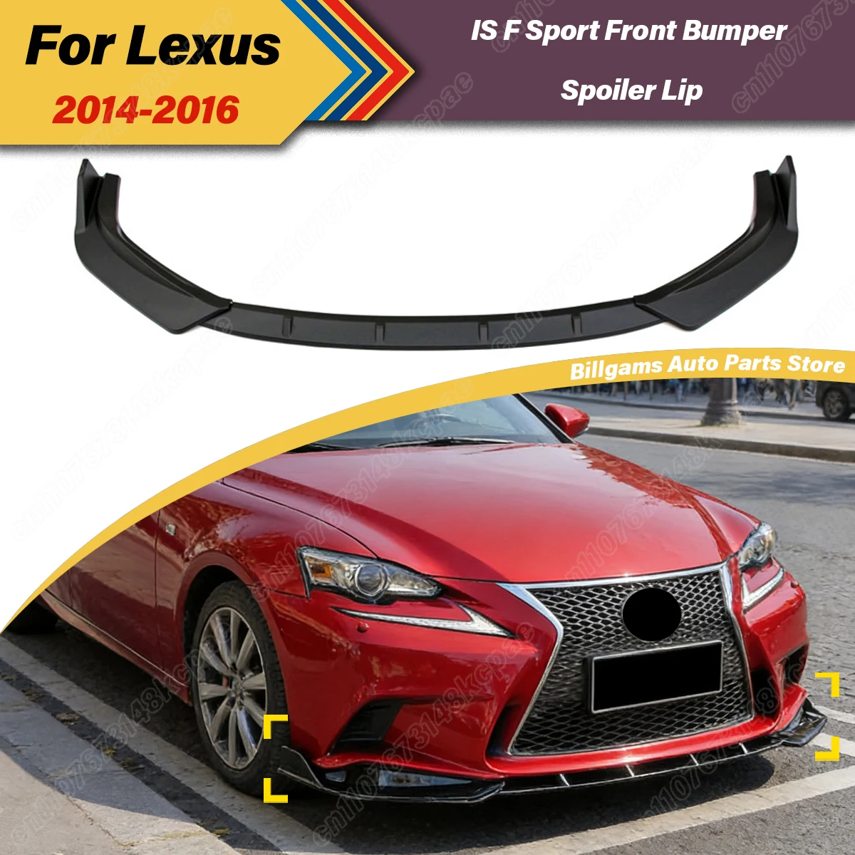 

For Lexus IS F Sport 2014 2015 2016 Automobile Front Bumper Lower Lip Protective Cover Splitter Board Decoration Accessories Kit