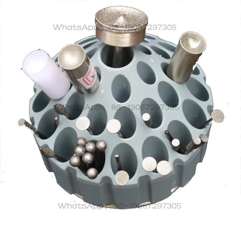 Engraving Tool Storage Box Honeycomb Rack 34-hole Grinding Head Finishing and Sorting Drill Bit Box