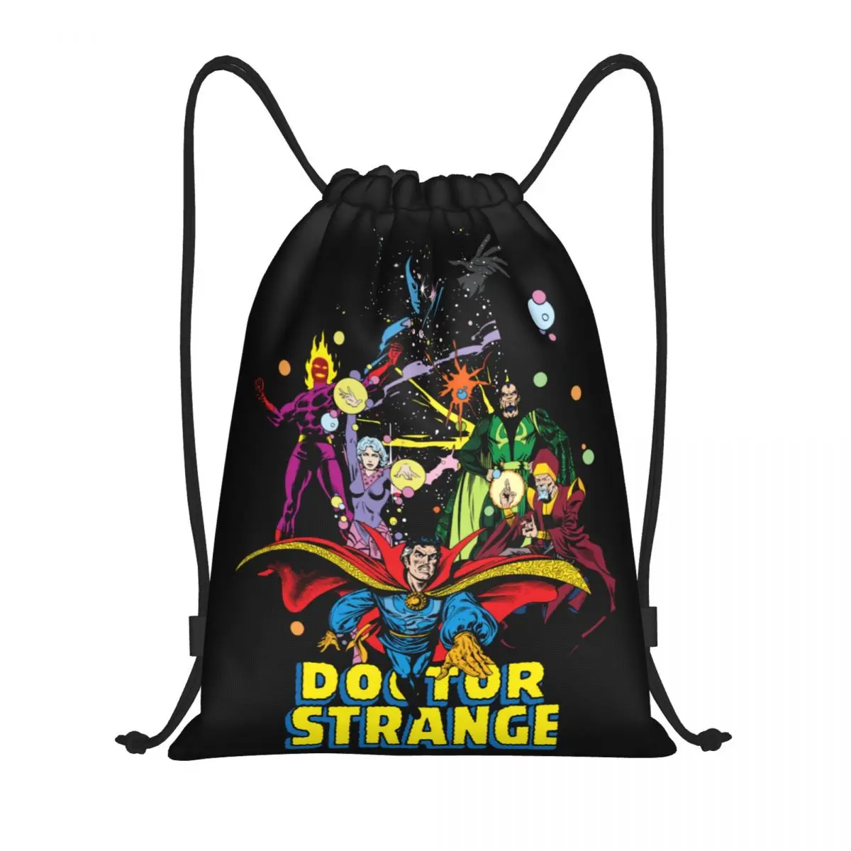 Custom Doctor Strange Group Drawstring Backpack Sports Gym Bag for Women Men Shopping Sackpack