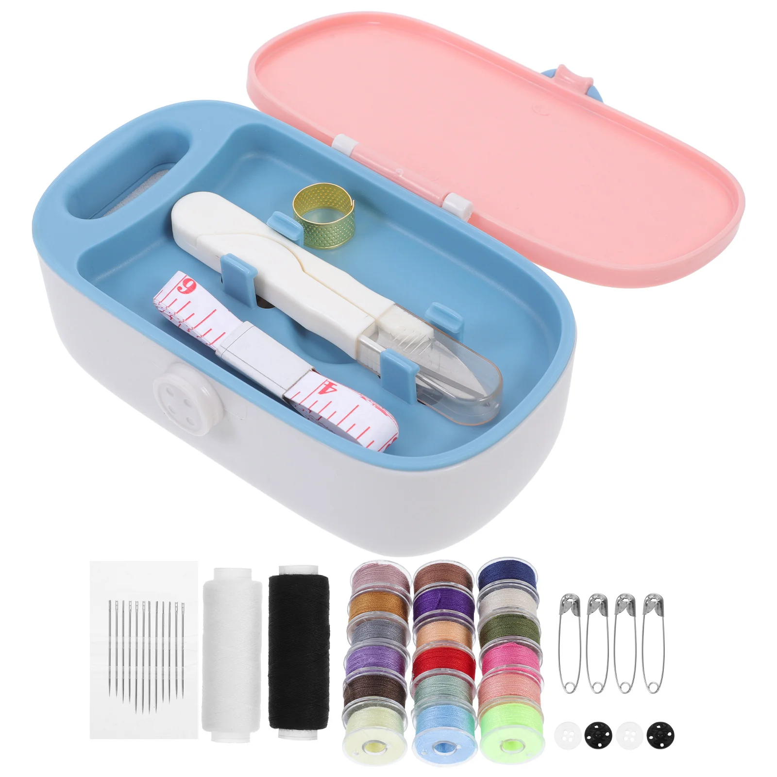 

1 set Sewing Kit Needle Supplies Mini Travel Storage Box Household Tools Mini Sewing Kit Organzier