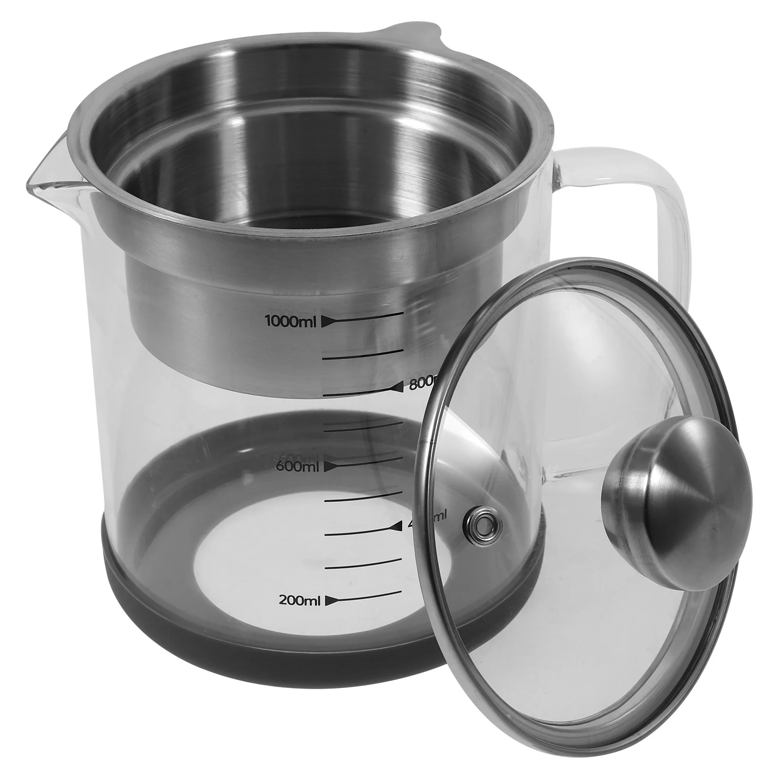 

Soybean Milk Container Fine Mesh Stainless Steel Tea Filter Pot Kitchen Strainer Juice Soup Separator Gravy Boat Container