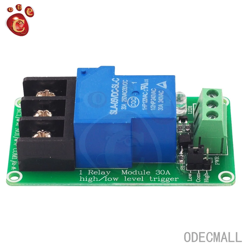 1 Road 2 Road 4 Road 30A Módulo de relé de disparo de nivel alto/bajo 5V Control de automatización PLC para hogar inteligente