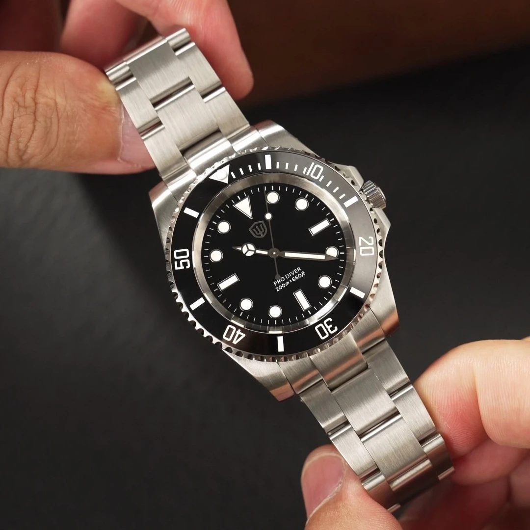 Watchdives WD1680Q V2 200M ساعة الغوص الاجتياح الثاني VH31 حركة الياقوت كريستال السيراميك الحافة BGW9 Lume سوار الصلب #4