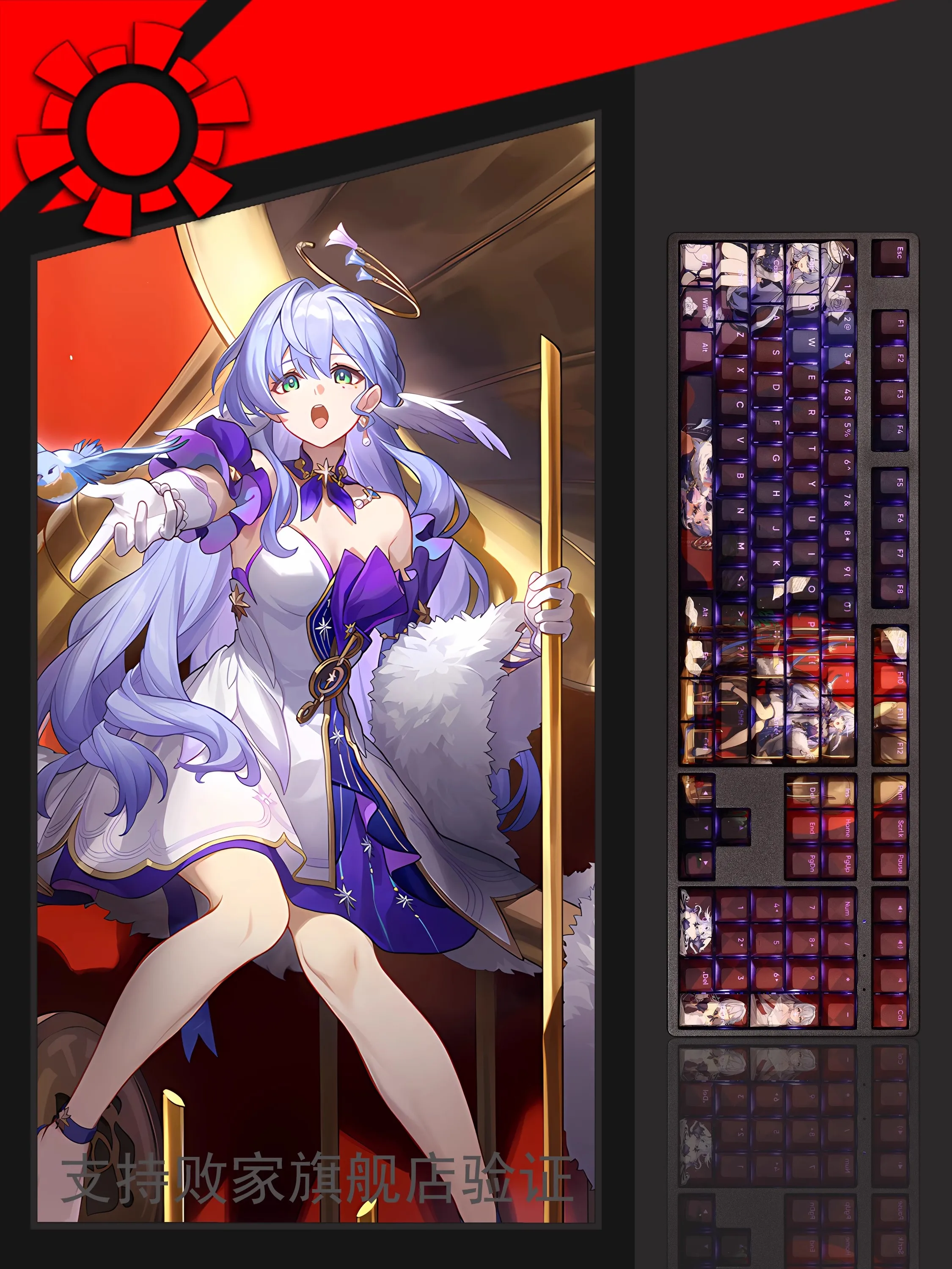 108 Toetsen Pbt Dye Subbed Keycaps Cartoon Anime Gaming Key Caps Rb Keycap Voor Ansi Lay-Out