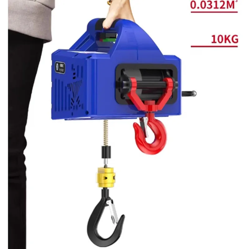 Микроэлектрическая таль, кран 220 В, бытовой небольшой подъемный двигатель, беспроводная таль с дистанционным управлением, тяговая электрическая таль