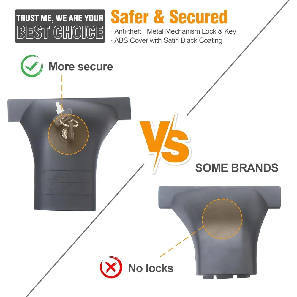 قضبان متقاطعة لرف السقف باللون الأسود القوي لموديلات Toyota Highlander وLexus TX الجديدة لعام 2024، جميع الدرجات، تدعم ما يصل إلى 26 وحدة