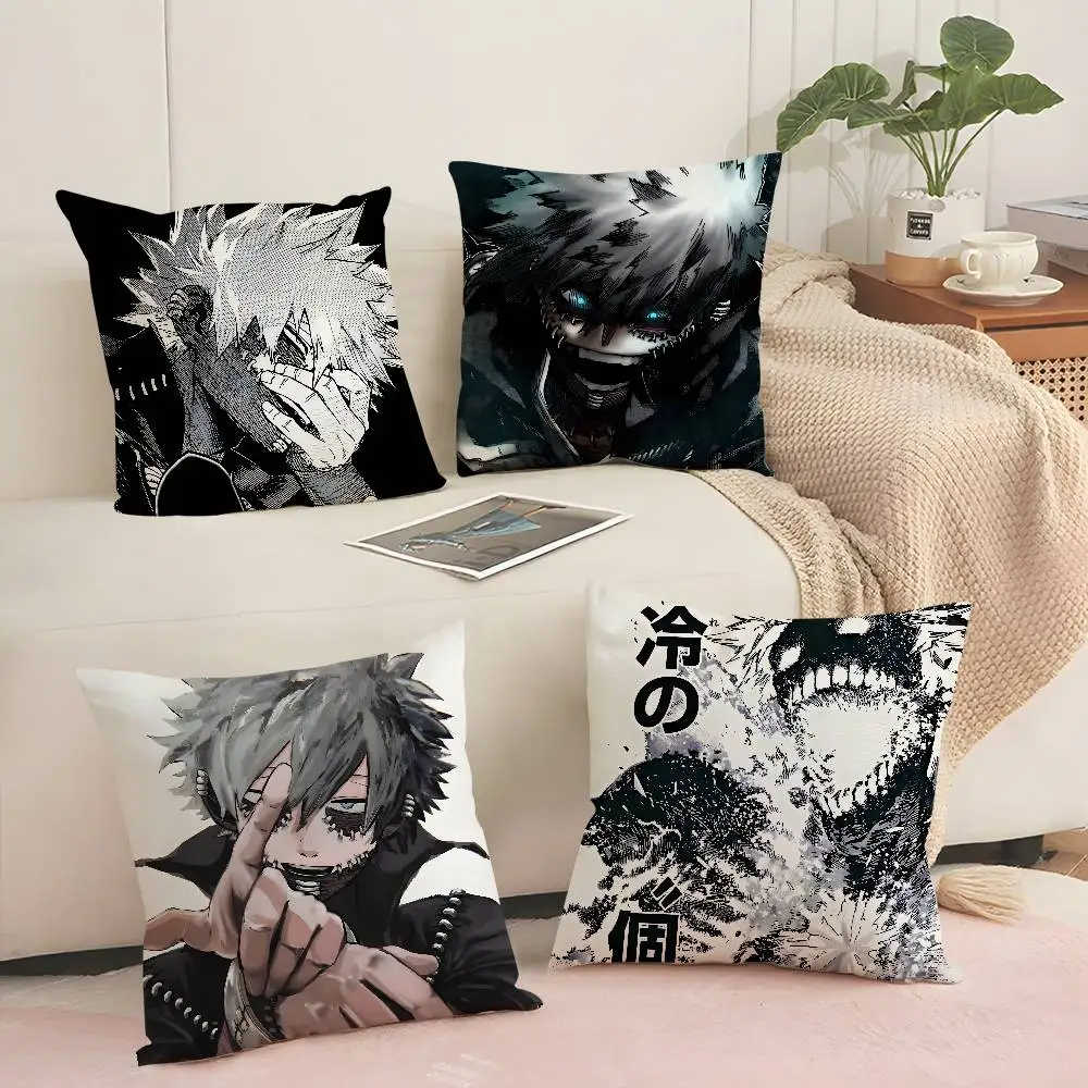 Hero A-Academia Aizawa Shouta Dabi Pillow Case Sofa Decorative Home Double-sided Printing Short Plush Cushion Pillow Cover Gift