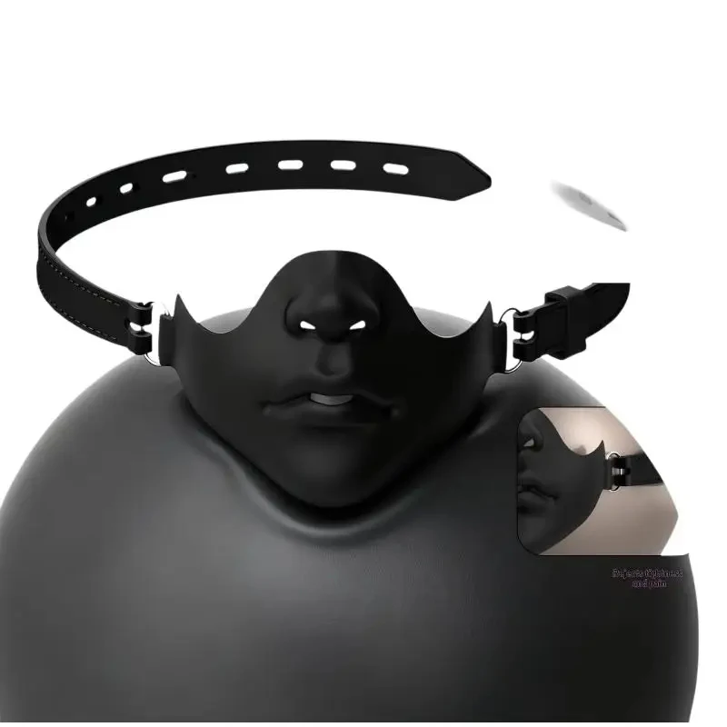 Halloween-Gesichtsmaske, halbgesichtsbedeckend, glänzend, atmungsaktiv, aus Kunstmaterial, verstellbar, mit Gummiband, zum Selbergestalten, für Partys, Rollenspiele und als Accessoire für Kostüme. – Detail 2