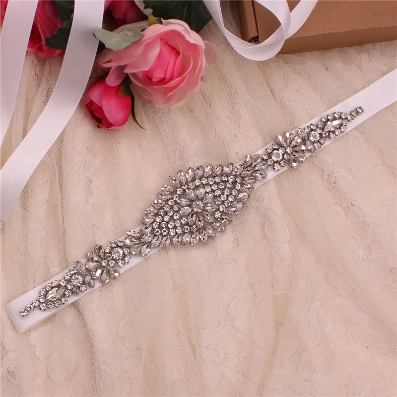 Bridal Handmade Rhinestone Belts for Women Accessories Party Crystal Wedding Dress Belt Strass Bride Sash Bridesmaid Gift