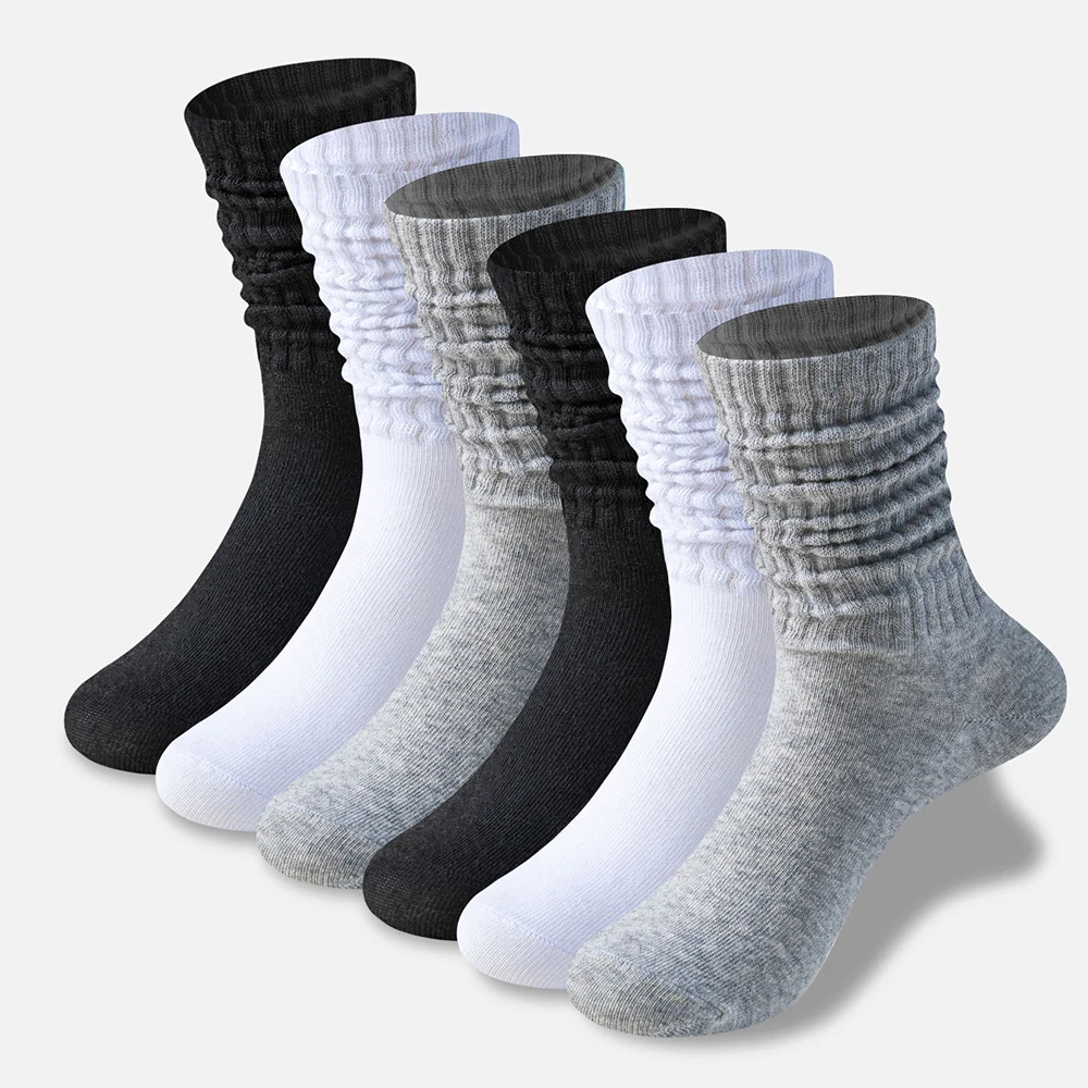 6-Paar Damen-Kniestrümpfe für Frühling und Sommer, College-Lolita, einfach, für alle Jahreszeiten,