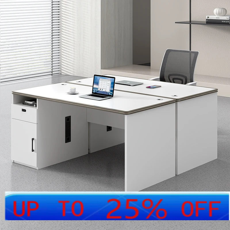 

LM high-grade aluminum alloy single office desk and chair combination office staff seat
