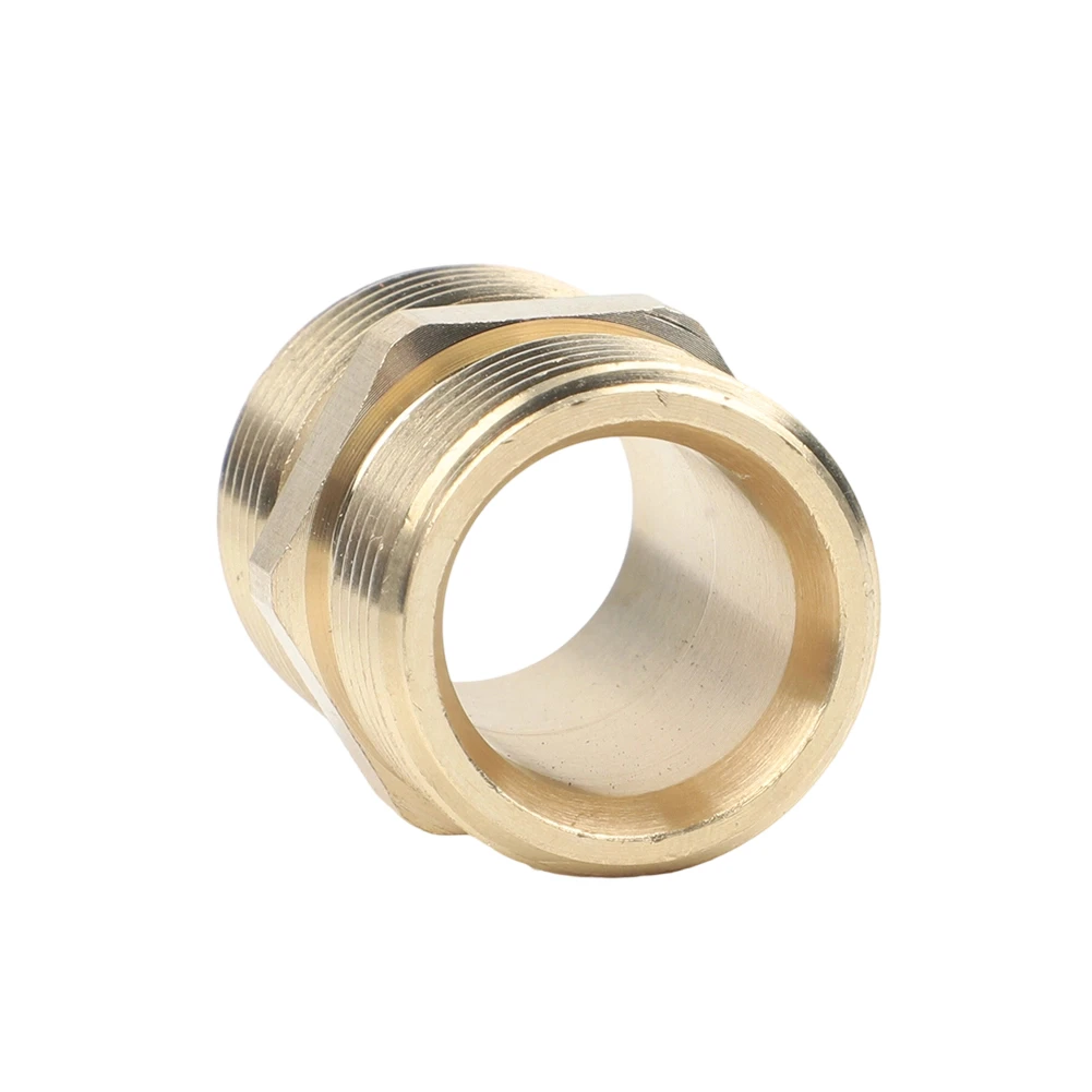 Acoplamiento de manguera macho de doble boquilla M22x1.5 de alta resistencia para limpiadoras de alta presión, compatible con sistemas AG y Kranzle.