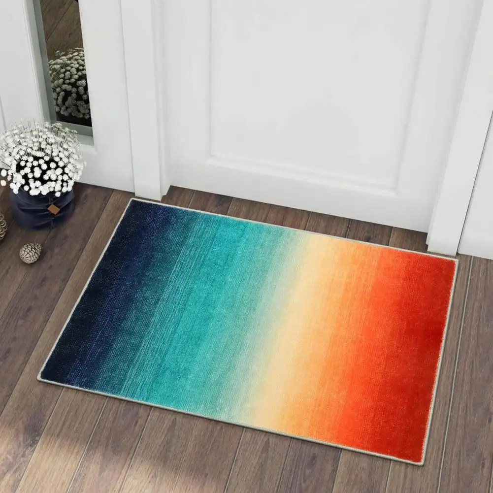 Noise-reducing Area Rug Quick-drying Gradient Color Bathroom Floor Mat with Anti-slip Design for Kitchen Room for Bedroom