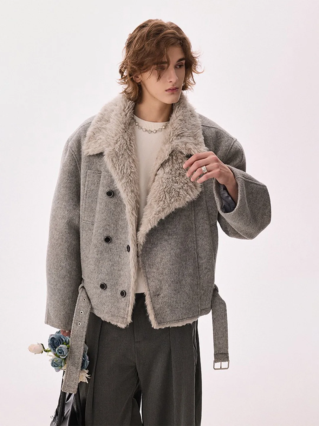 

Мужская утепленная шерстяная хлопковая куртка Cleanfit с воротником-стойкой на пуговицах, теплая, осенне-зимняя, модная, повседневная, молодежная, стильная