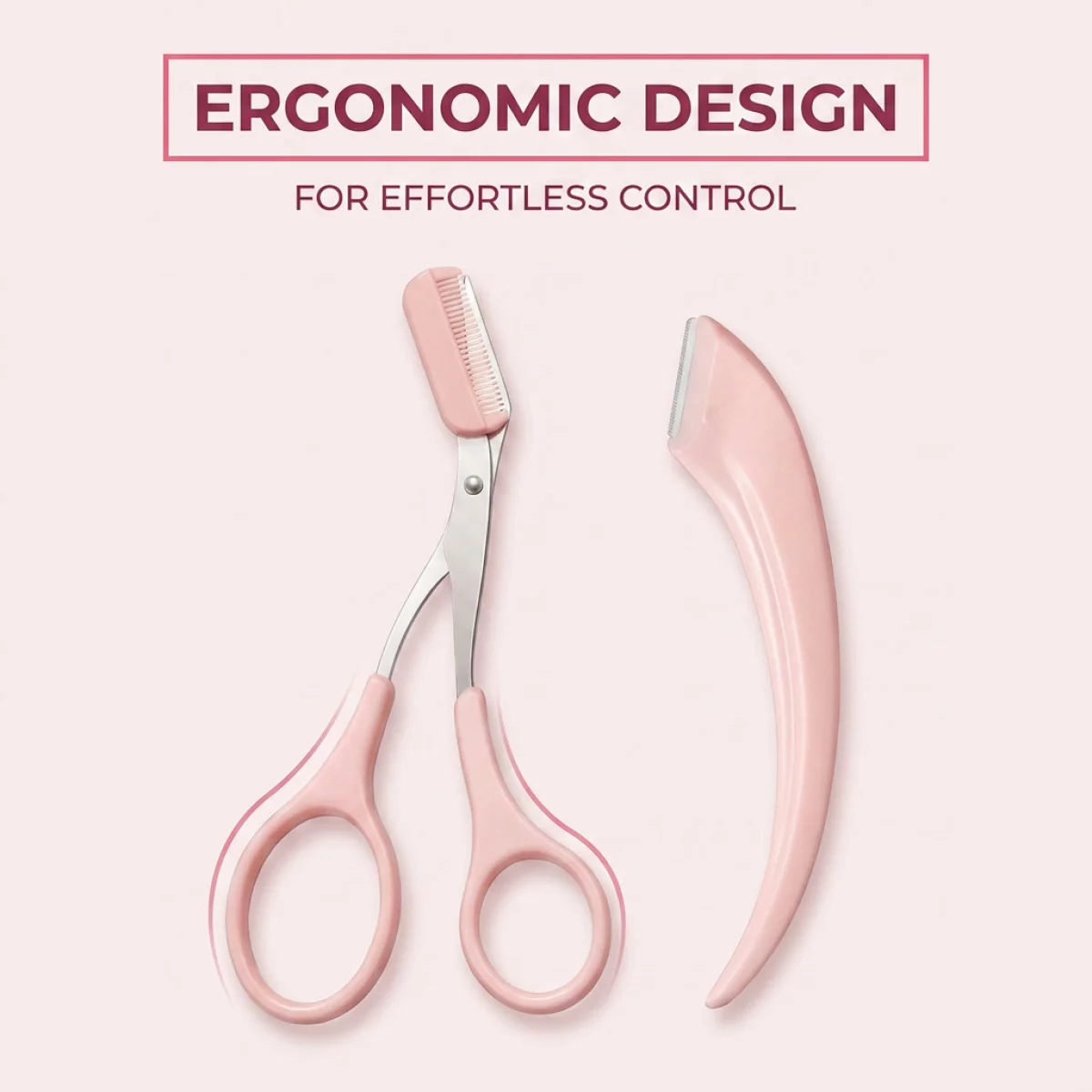 Correct Eyebrow Trimming Kit – Anti-Overcut Design, Smooth & Safe, Achieve Natural Looking Brows Easily