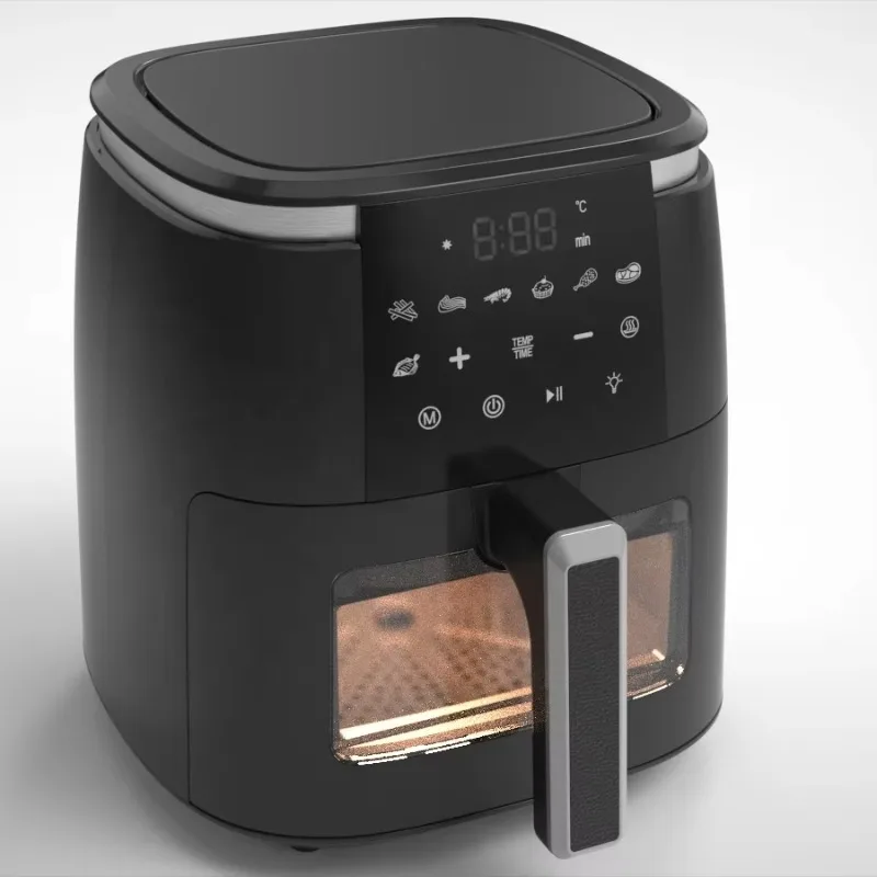 

High-quality 6.5-liter 1500-watt single-pan household air fryer Manual oil-free fryer with visual window