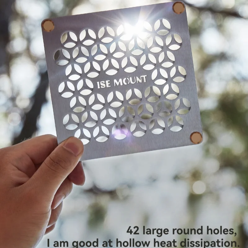 

Outdoor Stainless Steel Heat-insulating Pad With Double-layer Cup Holder Lightweight Camping Utensils With Metal Anti-scalding