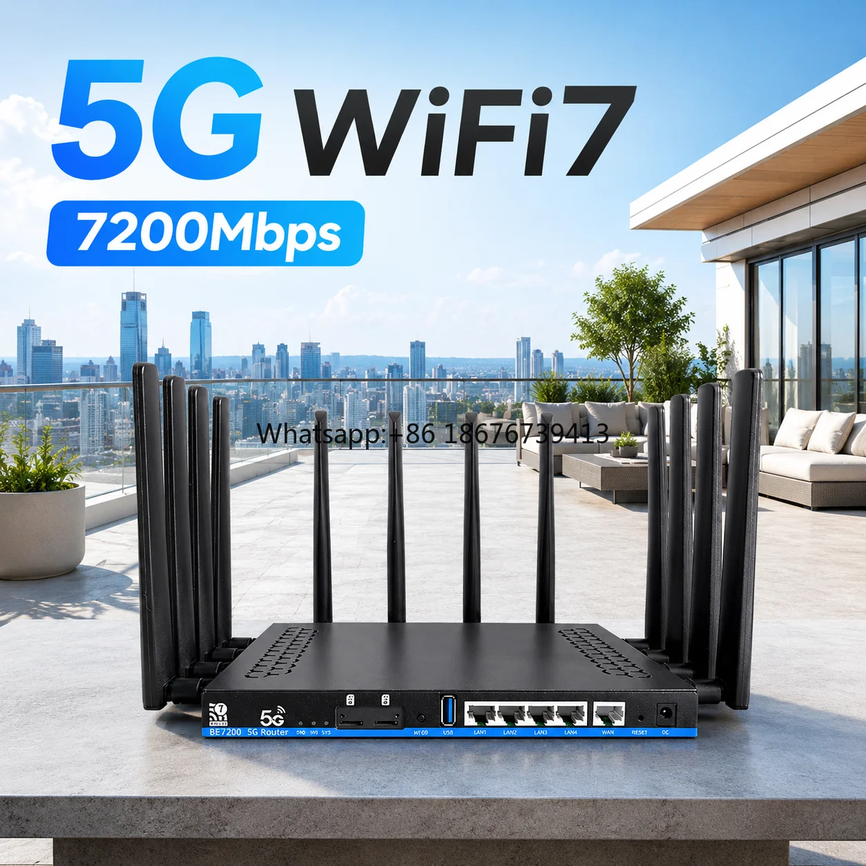 ODM/OEM Wifi7 Modem 5g Router Wifi Sim Card Openwrt Dual SIM Card 4g Lte DDR4 1GB Enterprise Router Esim Unlocked 5g Cpe Router