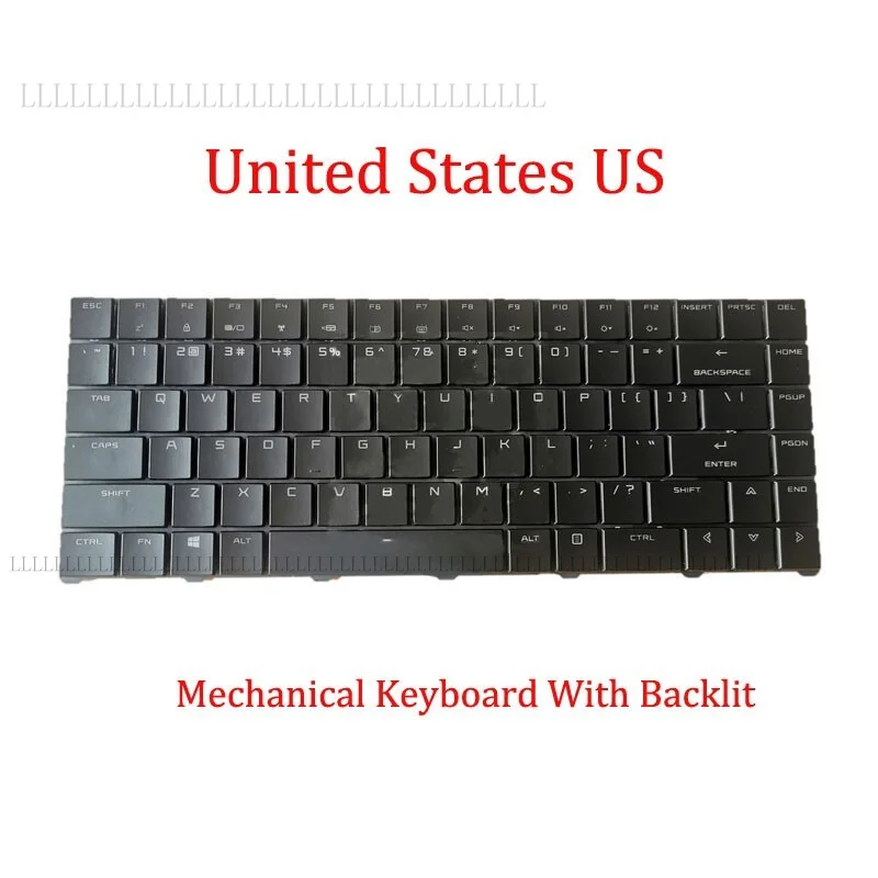 Teclado retroiluminado mecânico A + para AVELL A60 MUV A65 LIV Estados Unidos EUA Novo